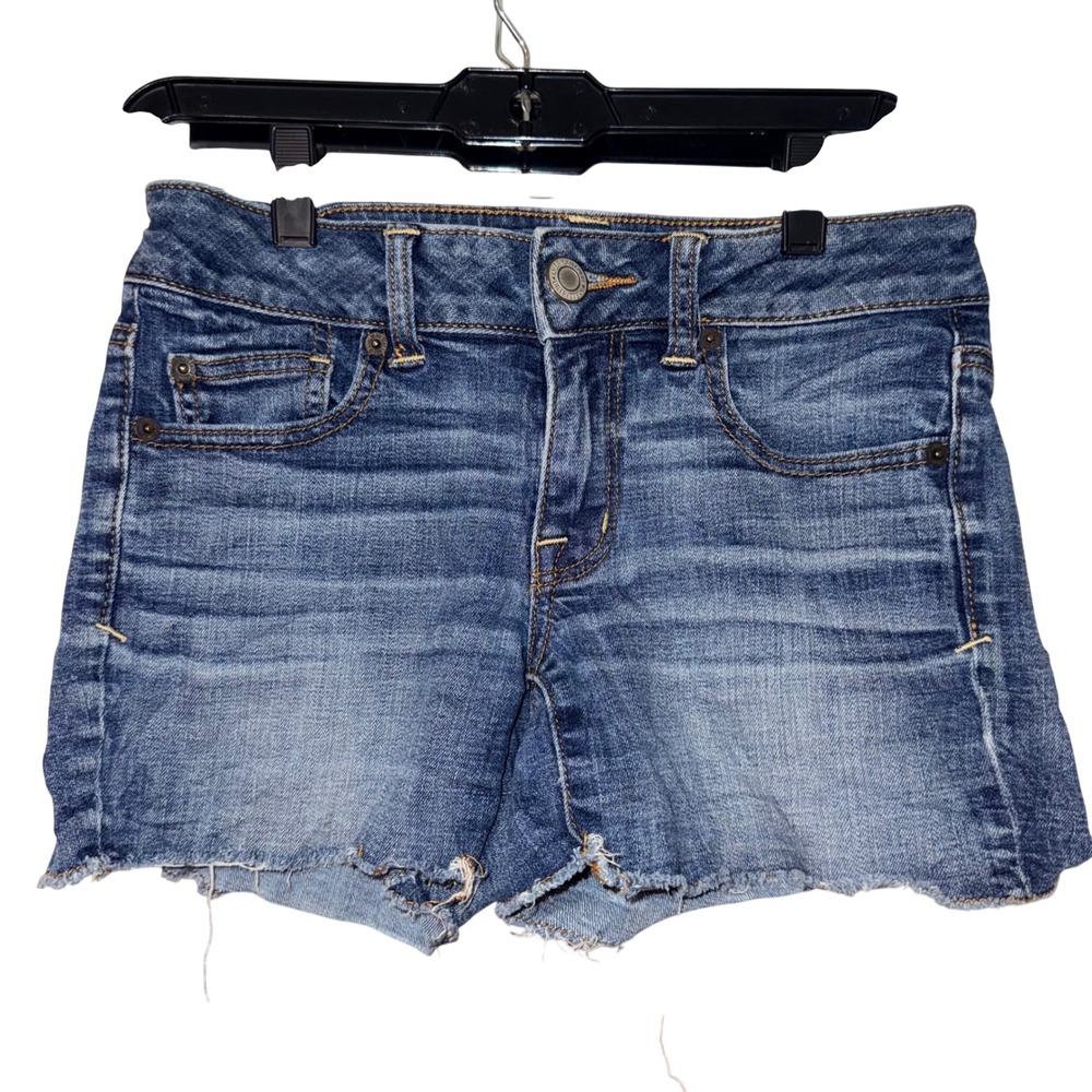 American Eagle Boho Denim Shorts Womens 2 Blue Cotton Blend